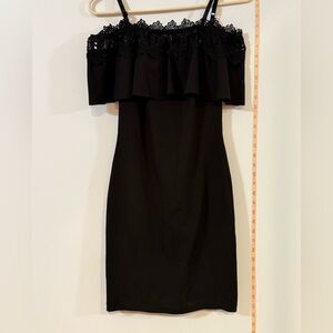 By & By Women’s Elegant Black Off-Shoulder Dress